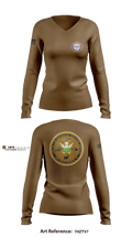 CLMS 3193504 Women's Long Sleeve V-neck Shirt - 1