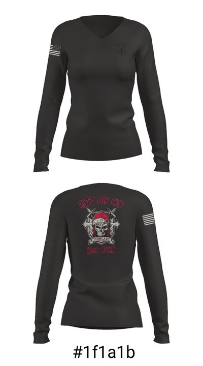 3/977 MP CO PL 28887124 Women's Long Sleeve V-neck Shirt - 36