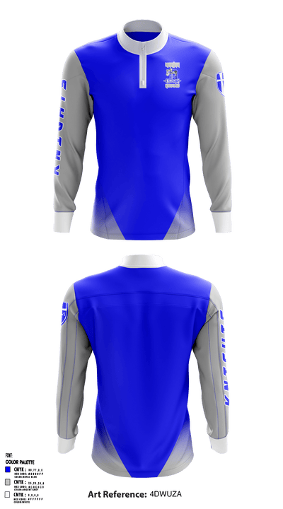 Marian High School Wrestling 1916456 Quarter Zip Jacket - 42
