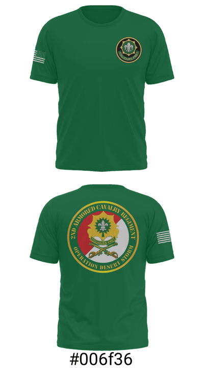 Second Armored Cavalry Regiment 2069337 Short Sleeve Performance Shirt - 31