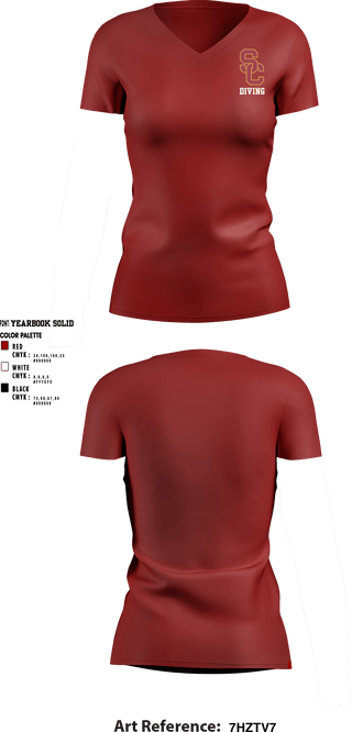 Women's Short Sleeve Vneck Shirt, University Of Southern California Diving, Spirit Store, Teamtime, Team time, sublimation, custom sports apparel, team uniforms, spirit wear, spiritwear, sports uniforms, custom shirts, team store, custom team store, fundraiser sports, apparel fundraiser