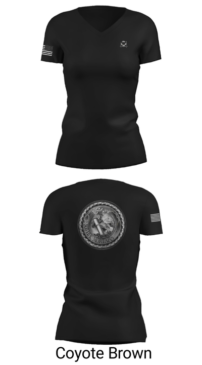 HHC Mortars, 2-505 PIR 68912099 Women's Short Sleeve V-neck Shirt - 20