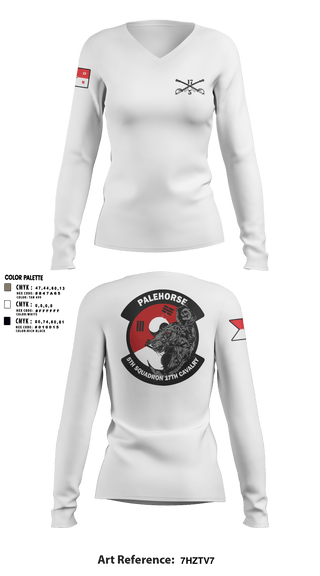 Women's Long Sleeve Vneck Shirt, B TRP 5-17 ACS, Army, Teamtime, Team time, sublimation, custom sports apparel, team uniforms, spirit wear, spiritwear, sports uniforms, custom shirts, team store, custom team store, fundraiser sports, apparel fundraiser
