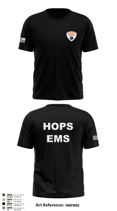HOPS EMS 88989109 Short Sleeve Performance Shirt - 1