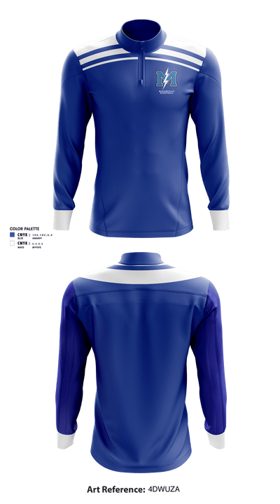 Martinsville Senior High School Basketball 54167005 Quarter Zip Jacket - 1