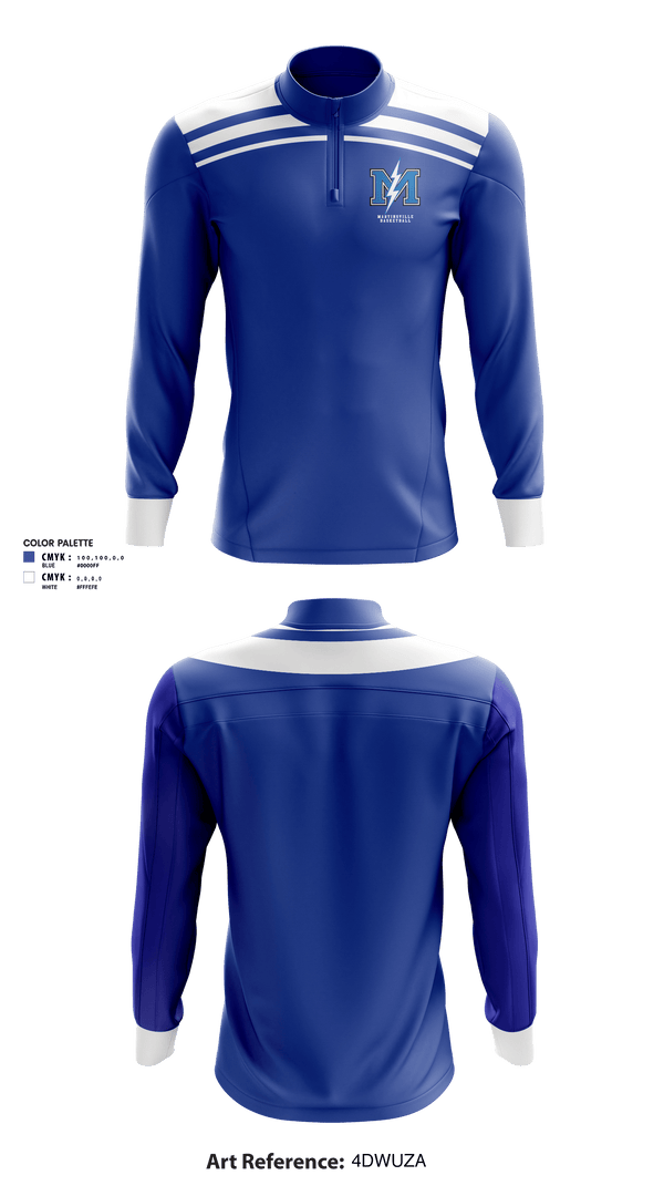 Quarter Zip Jacket, Martinsville Senior High School Basketball, Women's Basketball, Teamtime, Team time, sublimation, custom sports apparel, team uniforms, spirit wear, spiritwear, sports uniforms, custom shirts, team store, custom team store, fundraiser sports, apparel fundraiser