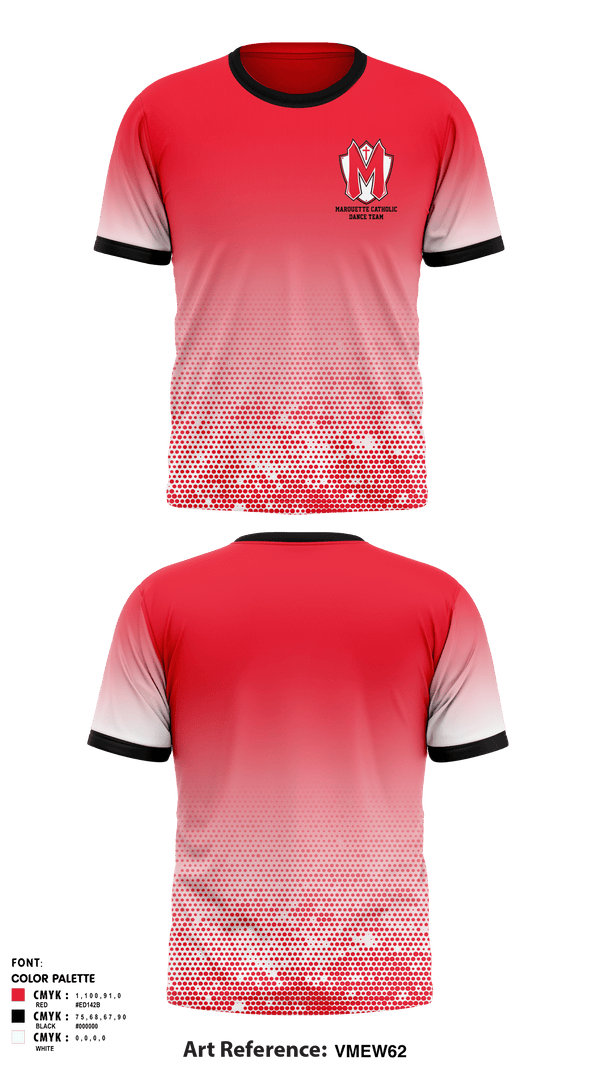 Short Sleeve Performance Shirt, Marquette Catholic High School Dance, Spirit Store, Teamtime, Team time, sublimation, custom sports apparel, team uniforms, spirit wear, spiritwear, sports uniforms, custom shirts, team store, custom team store, fundraiser sports, apparel fundraiser