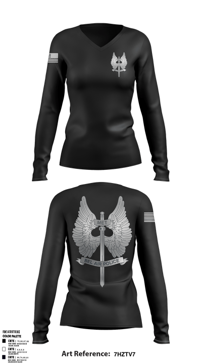 Mobile Enforcement Team 91212317 Women's Long Sleeve V-neck Shirt - 1