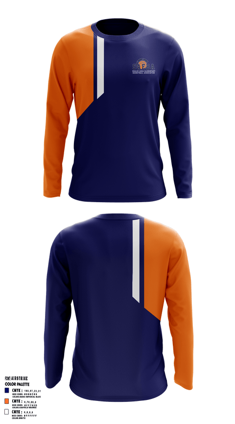 Long Sleeve Performance Shirt, Shaler Area Elementary Basketball Association, Spirit Store, Teamtime, Team time, sublimation, custom sports apparel, team uniforms, spirit wear, spiritwear, sports uniforms, custom shirts, team store, custom team store, fundraiser sports, apparel fundraiser