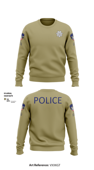 Crew Neck Sweatshirt, Willits Little Lake JRTF, Police, Teamtime, Team time, sublimation, custom sports apparel, team uniforms, spirit wear, spiritwear, sports uniforms, custom shirts, team store, custom team store, fundraiser sports, apparel fundraiser