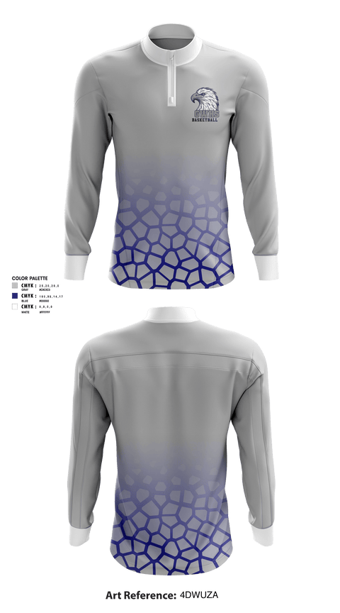 Quarter Zip Jacket, George Washington High School Basketball, Men's Basketball, Teamtime, Team time, sublimation, custom sports apparel, team uniforms, spirit wear, spiritwear, sports uniforms, custom shirts, team store, custom team store, fundraiser sports, apparel fundraiser