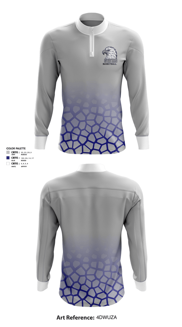Quarter Zip Jacket, George Washington High School Basketball, Men's Basketball, Teamtime, Team time, sublimation, custom sports apparel, team uniforms, spirit wear, spiritwear, sports uniforms, custom shirts, team store, custom team store, fundraiser sports, apparel fundraiser