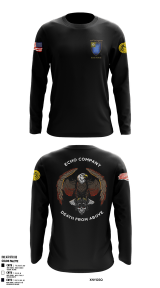 Long Sleeve Performance Shirt, E Co 3-34 IN REG “Death from above”, Army, Teamtime, Team time, sublimation, custom sports apparel, team uniforms, spirit wear, spiritwear, sports uniforms, custom shirts, team store, custom team store, fundraiser sports, apparel fundraiser