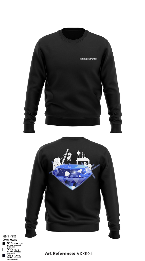 Crew Neck Sweatshirt, LittleRockDog’sDiamond Properties, Men's Basketball, Teamtime, Team time, sublimation, custom sports apparel, team uniforms, spirit wear, spiritwear, sports uniforms, custom shirts, team store, custom team store, fundraiser sports, apparel fundraiser