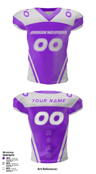 Football Jersey, Aragon wildcats, Football, Teamtime, Team time, sublimation, custom sports apparel, team uniforms, spirit wear, spiritwear, sports uniforms, custom shirts, team store, custom team store, fundraiser sports, apparel fundraiser