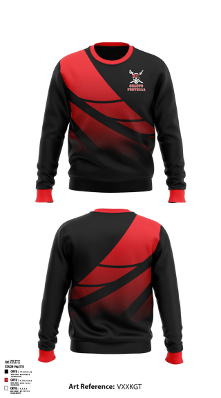 Crew Neck Sweatshirt, Pirates, Football, Teamtime, Team time, sublimation, custom sports apparel, team uniforms, spirit wear, spiritwear, sports uniforms, custom shirts, team store, custom team store, fundraiser sports, apparel fundraiser