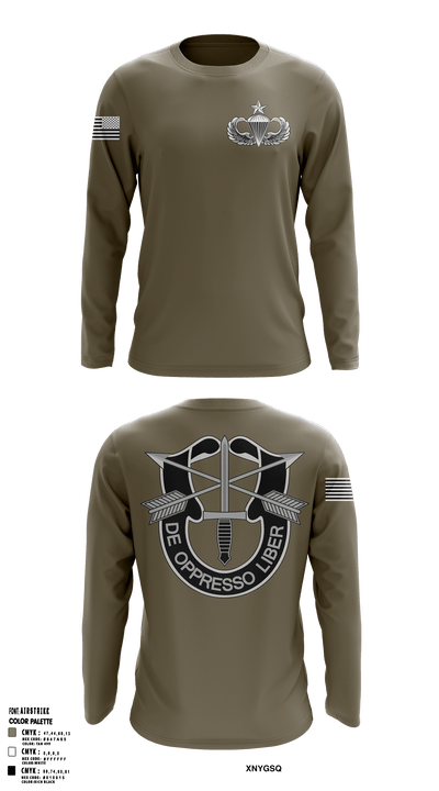 7th Special Forces Group (A) 47338567 Long Sleeve Performance Shirt - 1