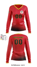 West Valley High School Volleyball 22767979 Women's Long Sleeve V-neck Shirt - 1