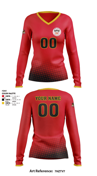 Women's Long Sleeve Vneck Shirt, West Valley High School Volleyball, Women's Volleyball, Teamtime, Team time, sublimation, custom sports apparel, team uniforms, spirit wear, spiritwear, sports uniforms, custom shirts, team store, custom team store, fundraiser sports, apparel fundraiser