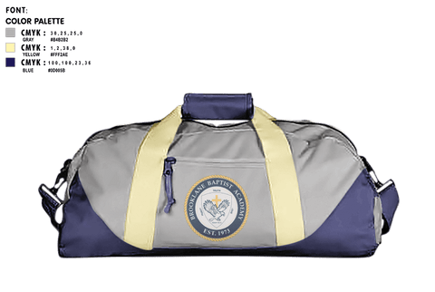 Duffle Bag, Brooklane Baptist Academy, Spirit Store, Teamtime, Team time, sublimation, custom sports apparel, team uniforms, spirit wear, spiritwear, sports uniforms, custom shirts, team store, custom team store, fundraiser sports, apparel fundraiser