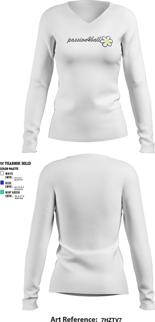 Women's Long Sleeve Vneck Shirt, Passion4ball, Tennis, Teamtime, Team time, sublimation, custom sports apparel, team uniforms, spirit wear, spiritwear, sports uniforms, custom shirts, team store, custom team store, fundraiser sports, apparel fundraiser