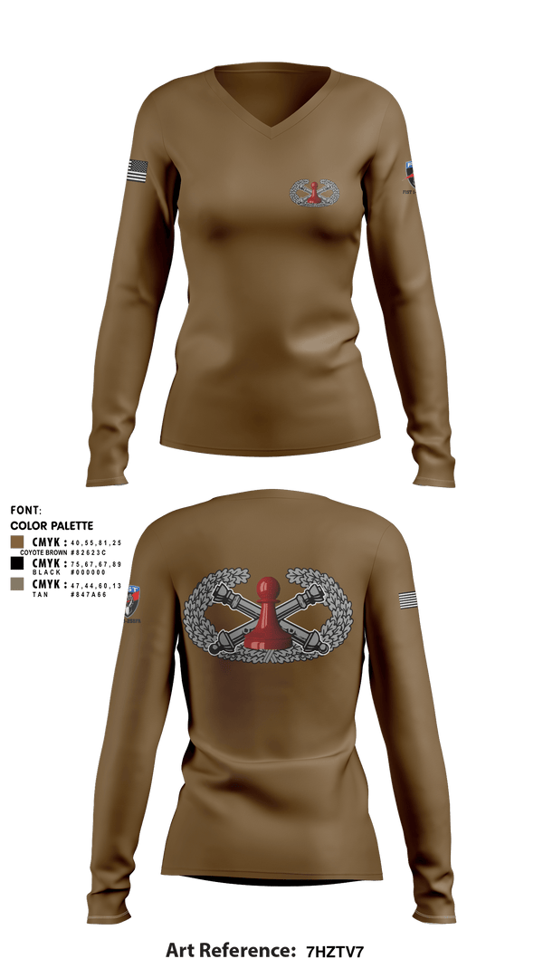 Women's Long Sleeve Vneck Shirt, , National Guard, Teamtime, Team time, sublimation, custom sports apparel, team uniforms, spirit wear, spiritwear, sports uniforms, custom shirts, team store, custom team store, fundraiser sports, apparel fundraiser