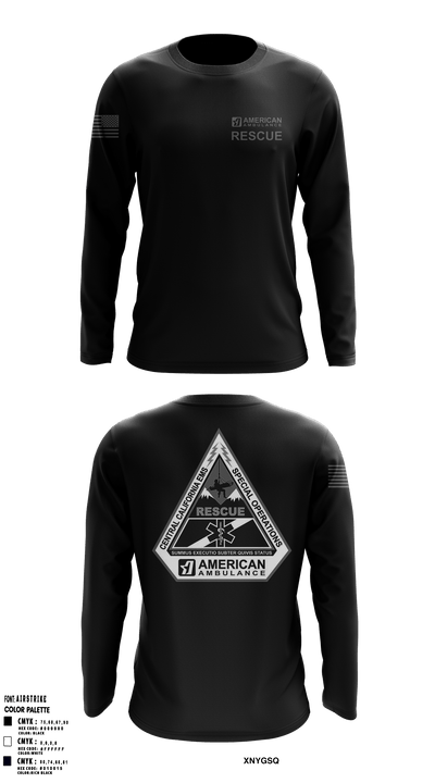 American Ambulance Rescue 49557589 Long Sleeve Performance Shirt - 1