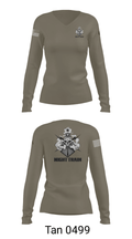 744 Night Train 26449981 Women's Long Sleeve V-neck Shirt - 41