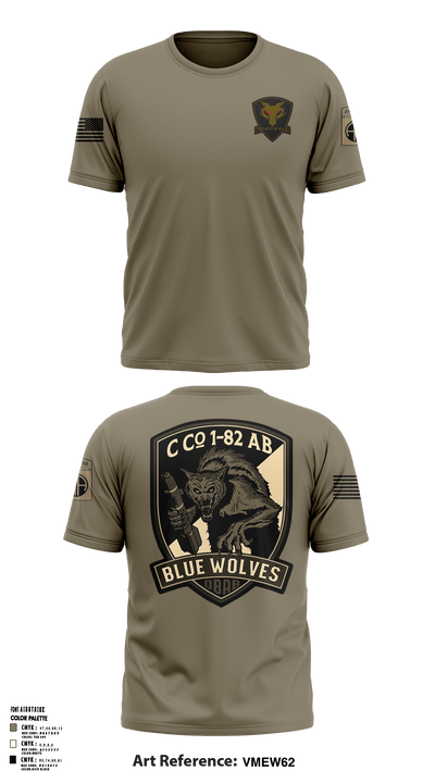C/1-82 AB Bluewolves 72961679 Short Sleeve Performance Shirt - 21