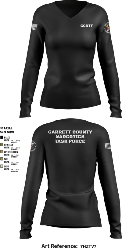 GCNTF 76006174 Women's Long Sleeve V-neck Shirt - 5