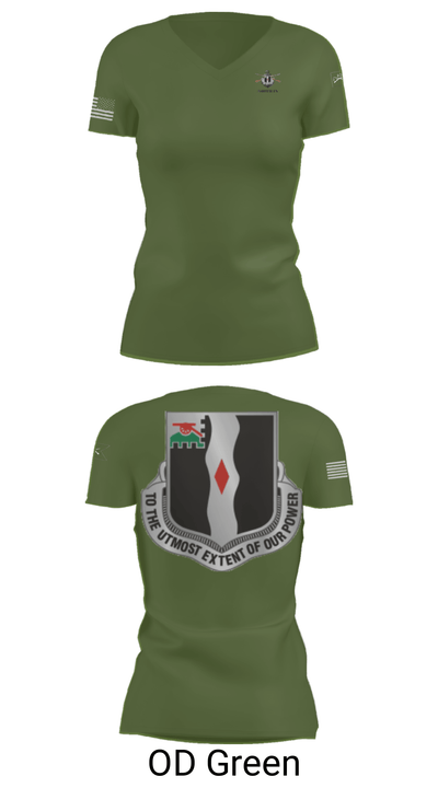 3rd Battalion 60th infantry Regiment River Raiders 94205182 Women's Short Sleeve V-neck Shirt - 28