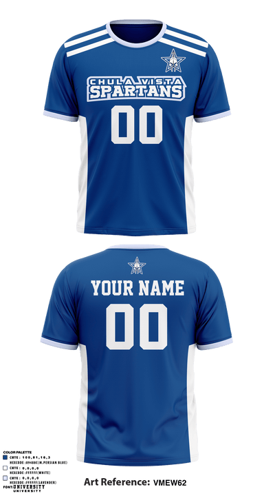 Chula Vista Spartans 94967209 Short Sleeve Performance Shirt - 1