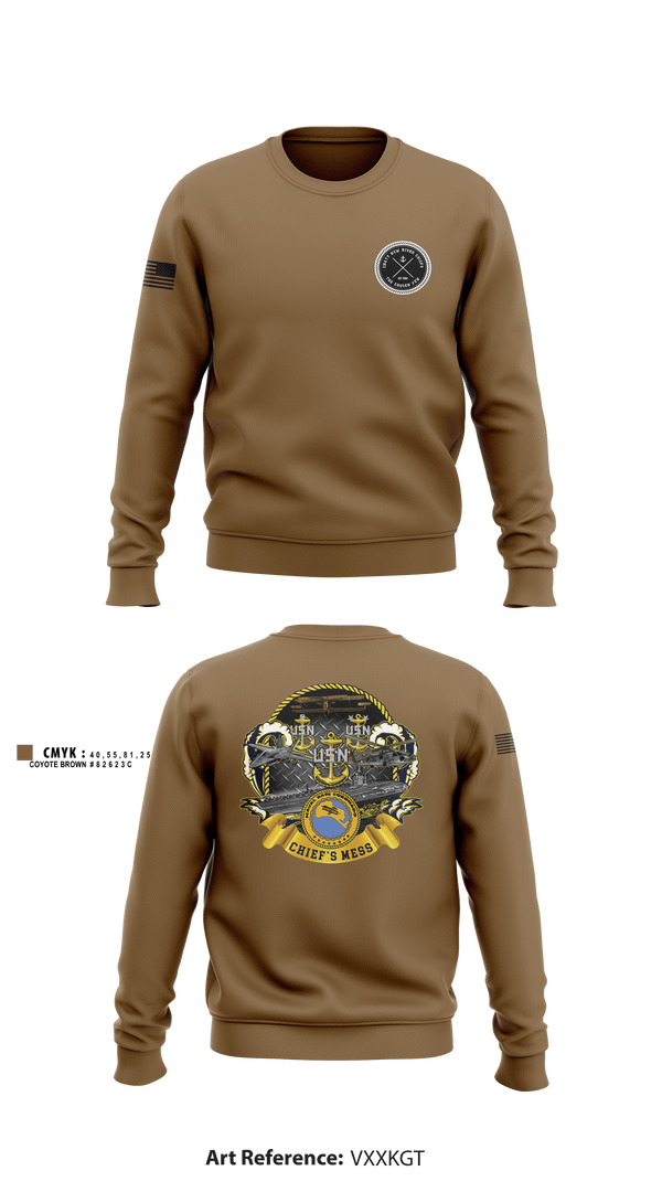 Crew Neck Sweatshirt, CNATTU New River, Navy, Teamtime, Team time, sublimation, custom sports apparel, team uniforms, spirit wear, spiritwear, sports uniforms, custom shirts, team store, custom team store, fundraiser sports, apparel fundraiser
