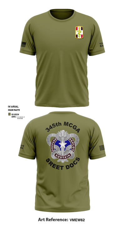 345th MCGA 98196690 Short Sleeve Performance Shirt - 2