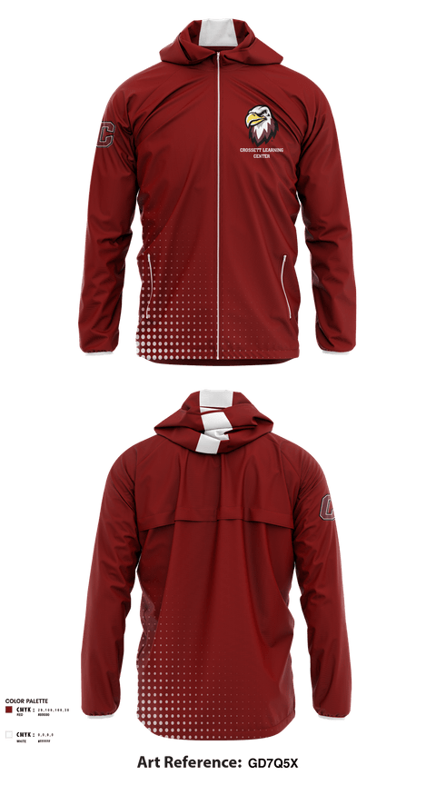 Windbreaker, Crossett Learning Center, Spirit Store, Teamtime, Team time, sublimation, custom sports apparel, team uniforms, spirit wear, spiritwear, sports uniforms, custom shirts, team store, custom team store, fundraiser sports, apparel fundraiser