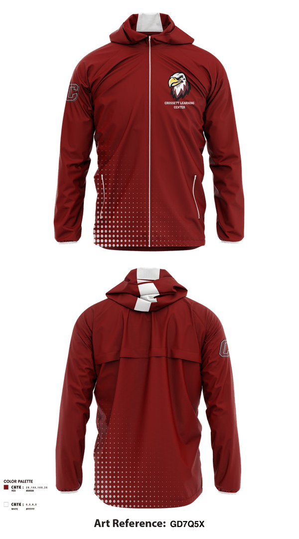 Windbreaker, Crossett Learning Center, Spirit Store, Teamtime, Team time, sublimation, custom sports apparel, team uniforms, spirit wear, spiritwear, sports uniforms, custom shirts, team store, custom team store, fundraiser sports, apparel fundraiser