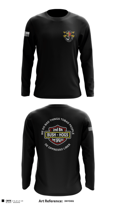 2d Battalion, 3d Special Forces Group 4124054 Long Sleeve Performance Shirt - 3
