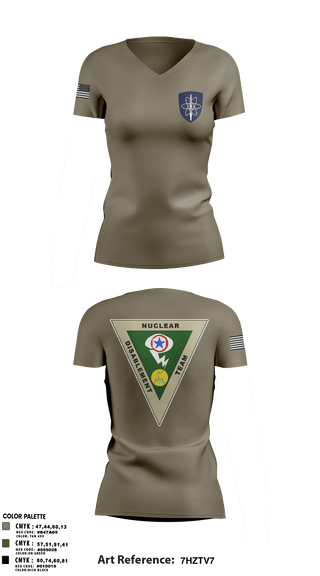 Women's Short Sleeve Vneck Shirt, , Army, Teamtime, Team time, sublimation, custom sports apparel, team uniforms, spirit wear, spiritwear, sports uniforms, custom shirts, team store, custom team store, fundraiser sports, apparel fundraiser