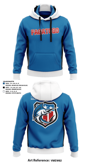 Hoodie, Fagatogo Blues, Football, Teamtime, Team time, sublimation, custom sports apparel, team uniforms, spirit wear, spiritwear, sports uniforms, custom shirts, team store, custom team store, fundraiser sports, apparel fundraiser