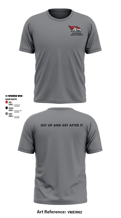 Allentown High School Cross Country 36691106 Short Sleeve Performance Shirt - 4
