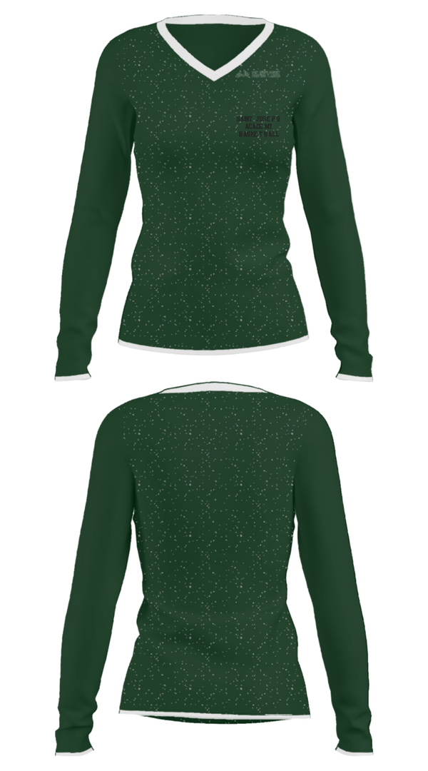 Women's Long Sleeve Vneck Shirt, Saint Joseph Academy Basketball, Men's Basketball, Teamtime, Team time, sublimation, custom sports apparel, team uniforms, spirit wear, spiritwear, sports uniforms, custom shirts, team store, custom team store, fundraiser sports, apparel fundraiser