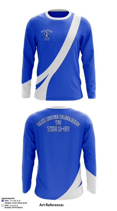 Oak Ridge R-6 High School 85998185 Long Sleeve Performance Shirt - 2