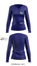 David Brearley High School Track 63405109 Women's Long Sleeve V-neck Shirt - 1