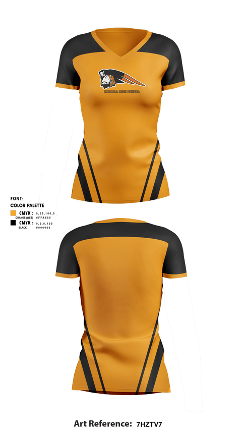 Women's Short Sleeve Vneck Shirt, Merrill High School Softball, Softball, Teamtime, Team time, sublimation, custom sports apparel, team uniforms, spirit wear, spiritwear, sports uniforms, custom shirts, team store, custom team store, fundraiser sports, apparel fundraiser