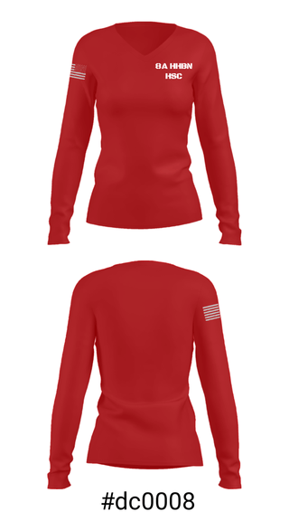 Women's Long Sleeve Vneck Shirt, , Army, Teamtime, Team time, sublimation, custom sports apparel, team uniforms, spirit wear, spiritwear, sports uniforms, custom shirts, team store, custom team store, fundraiser sports, apparel fundraiser