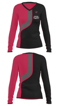 Churchill High School Gymnastics 75969964 Women's Long Sleeve V-neck Shirt - 33