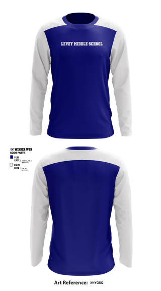 Long Sleeve Performance Shirt, Levey Middle School, Spirit Store, Teamtime, Team time, sublimation, custom sports apparel, team uniforms, spirit wear, spiritwear, sports uniforms, custom shirts, team store, custom team store, fundraiser sports, apparel fundraiser
