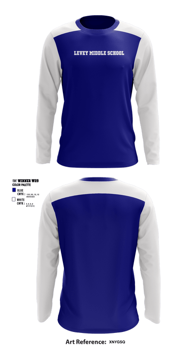 Levey Middle School 10948605 Long Sleeve Performance Shirt - 1