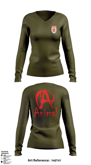 Women's Long Sleeve Vneck Shirt, 1/7, Marines, Teamtime, Team time, sublimation, custom sports apparel, team uniforms, spirit wear, spiritwear, sports uniforms, custom shirts, team store, custom team store, fundraiser sports, apparel fundraiser