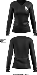Jackson Hole High School Soccer 65263051 Women's Long Sleeve V-neck Shirt - 1